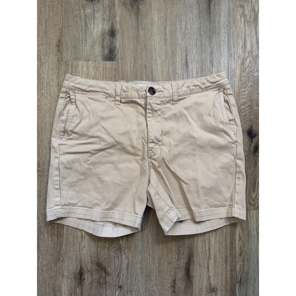 Peter Manning NYC 5" Chino Shorts Men's Size 32 Khaki Comfort Stretch Casual